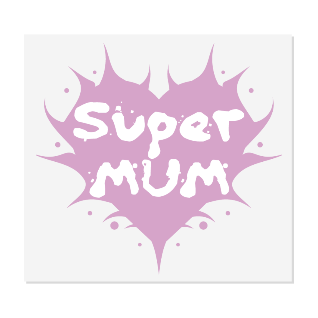 Design prêt à presser - Super Mum - Transfert DTF