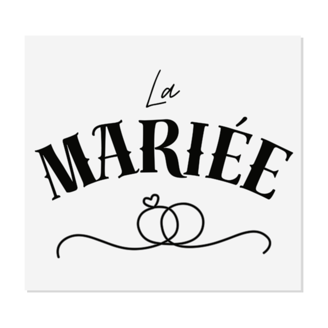 Design prêt à presser - La mariée - Transfert DTF