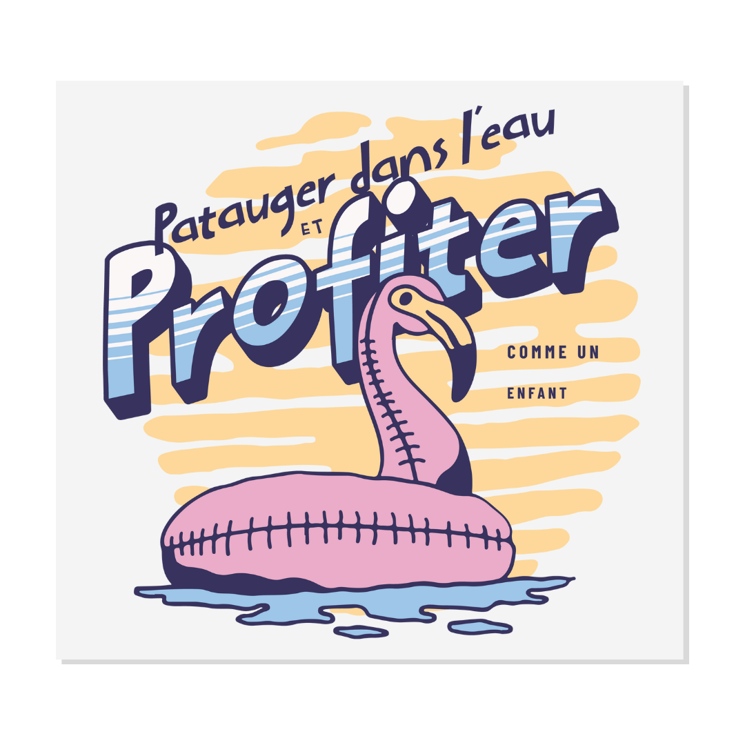 Design prêt à presser - Patauger dans l'eau - Transfert DTF