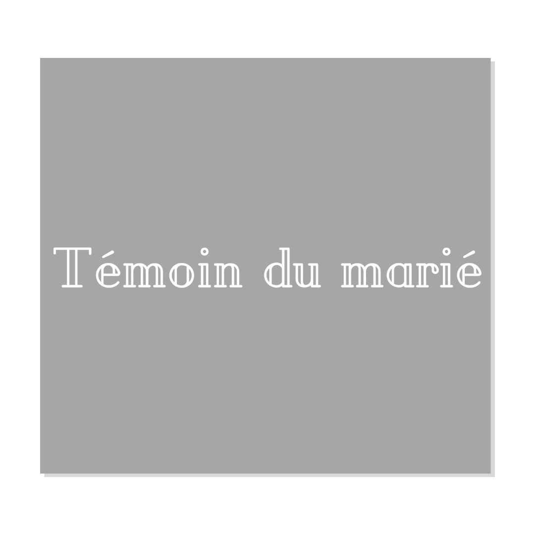 Design prêt à presser - Témoin du marié - Transfert DTF