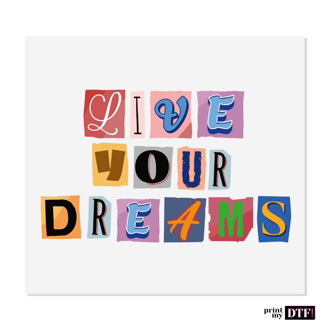 Sticker prêt à poser - Live your dreams - Sticker UV DTF