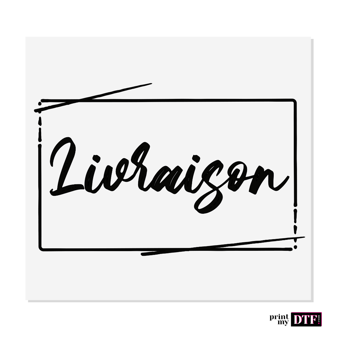 Sticker prêt à poser - Livraison noir - Sticker UV DTF