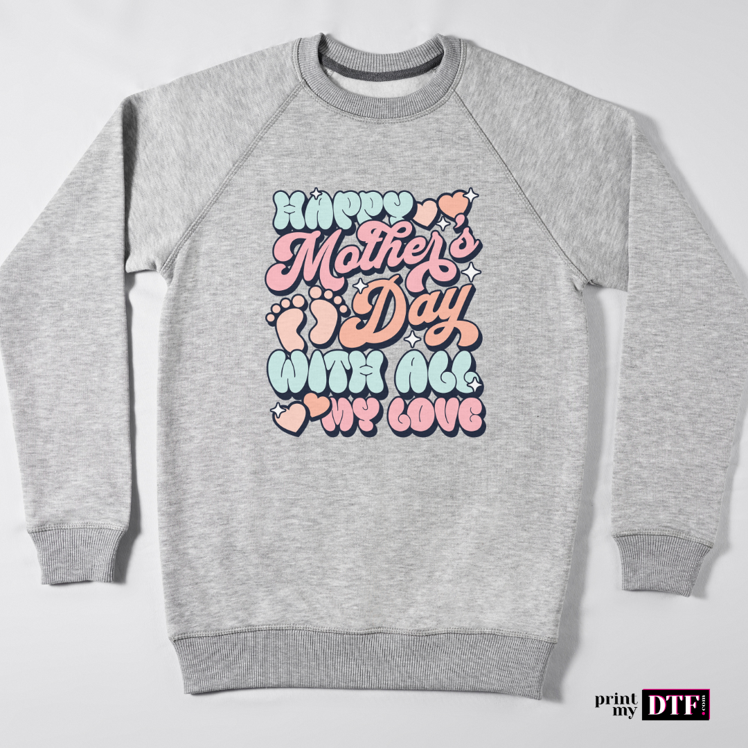 Design prêt à presser - Happy Mother's day - Transfert DTF