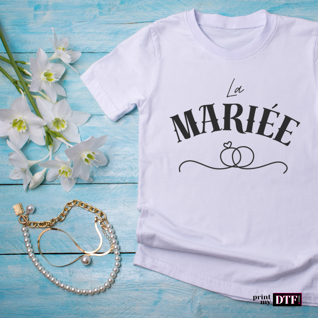 Design prêt à presser - La mariée - Transfert DTF