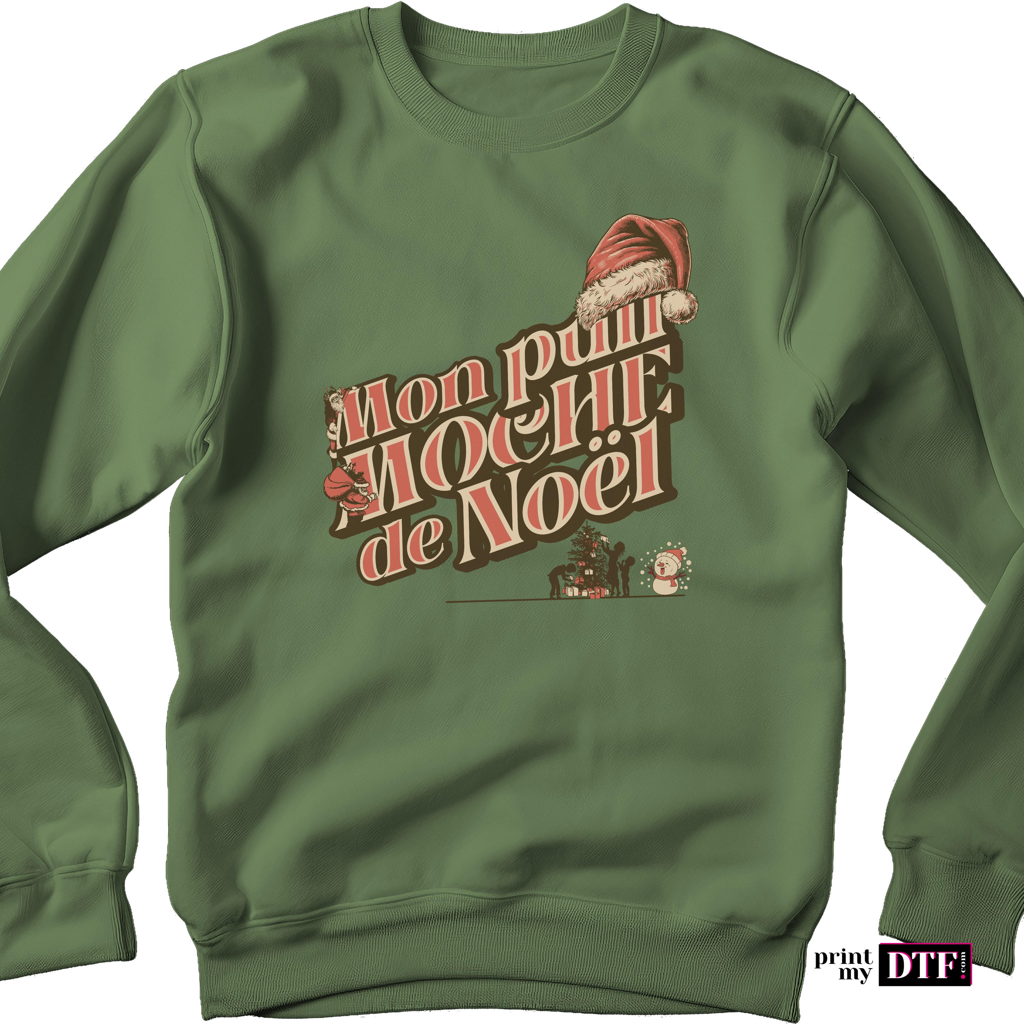 Design prêt à presser - Mon pull moche - Transfert DTF