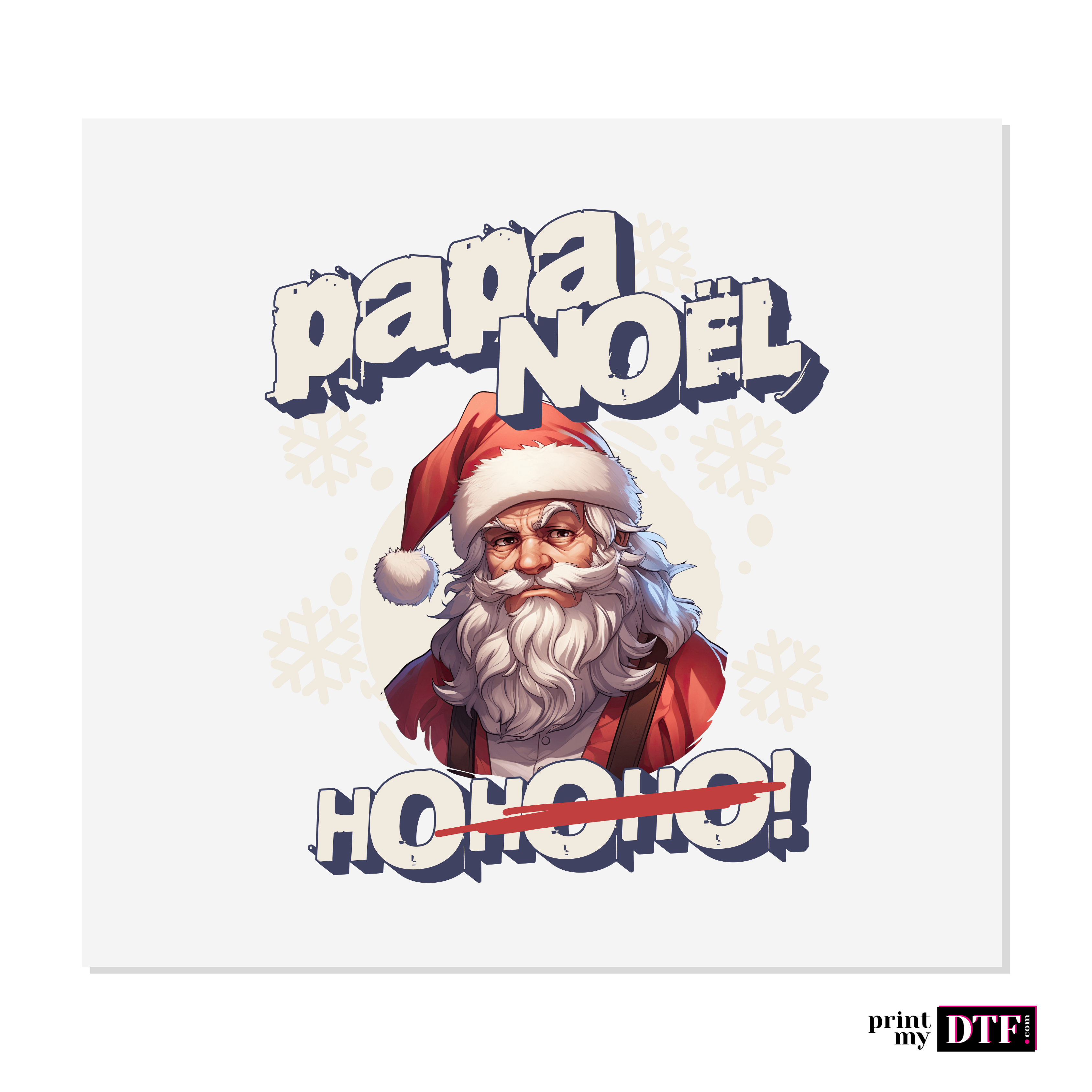 Sticker prêt à poser - Papa Noël - Sticker UV DTF