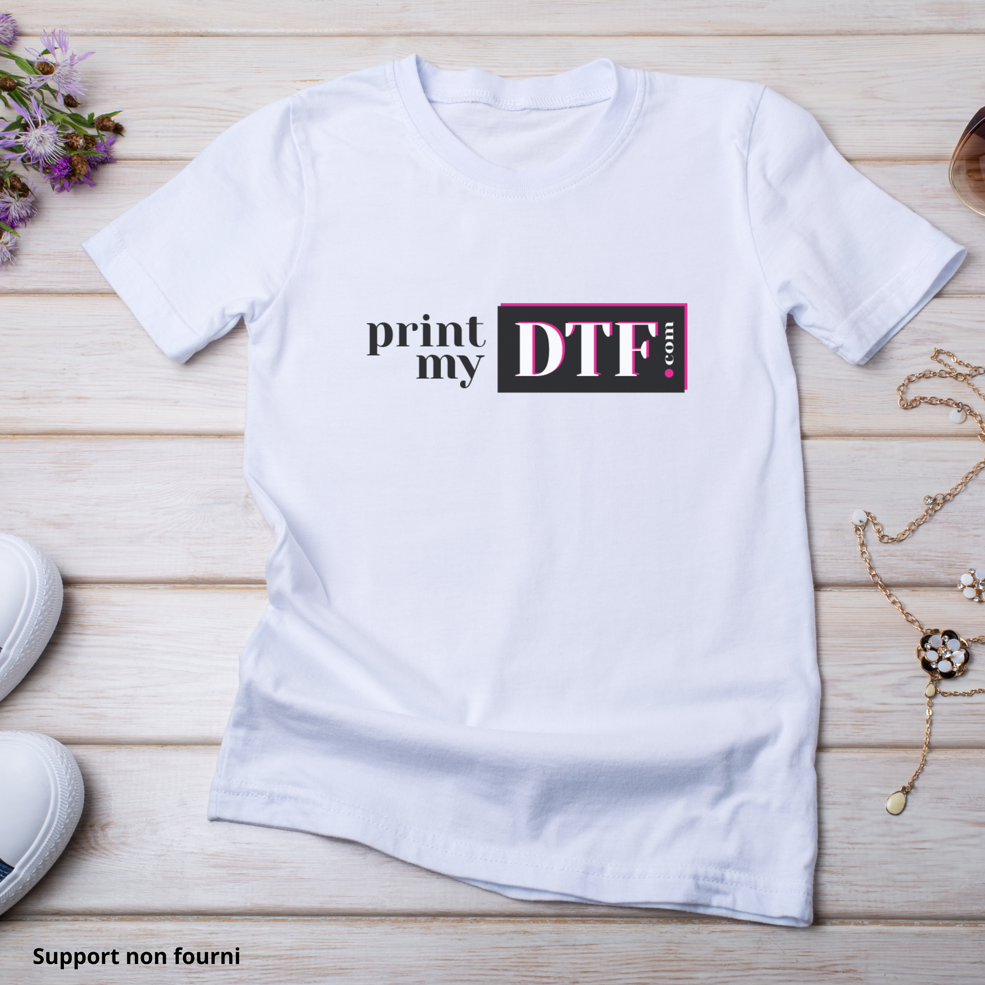 T-shirt publicitaire personnalisé avec transfert DTF