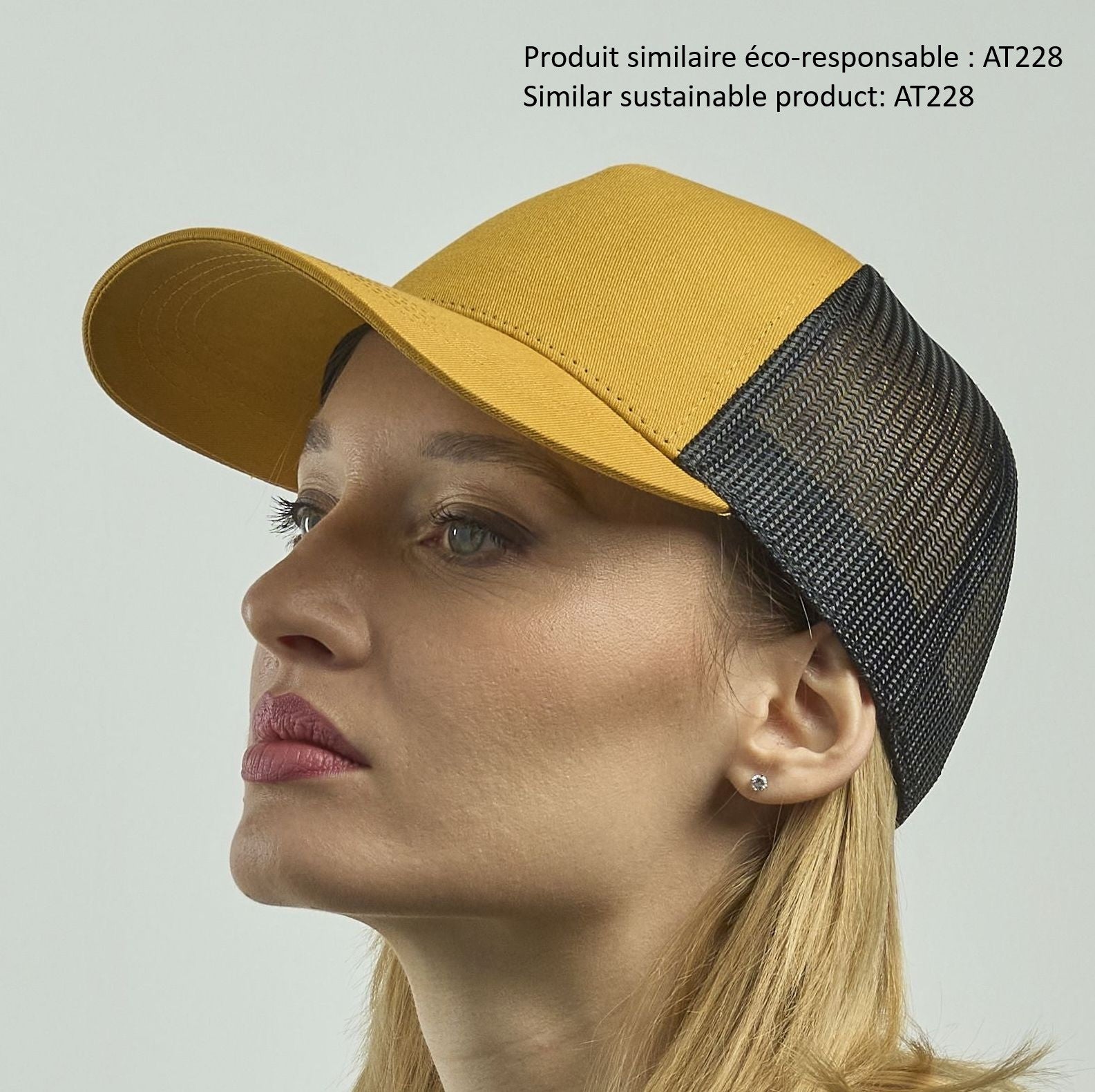 Casquette 5 pans style trucker en coton - ATLANTIS HEADWEAR - #AT085