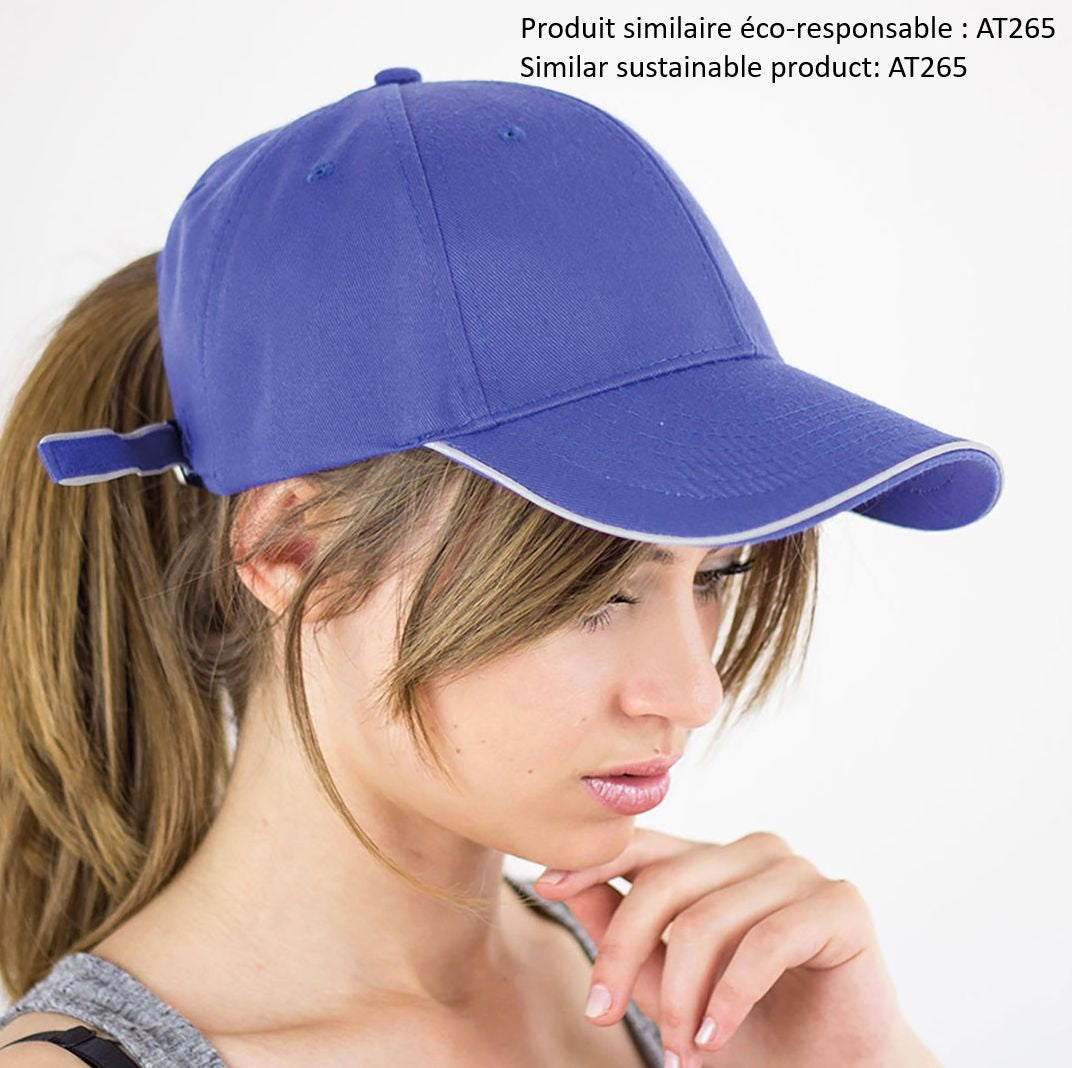 Casquette 6 pans piping réfléchissant - ATLANTIS HEADWEAR - #AT086