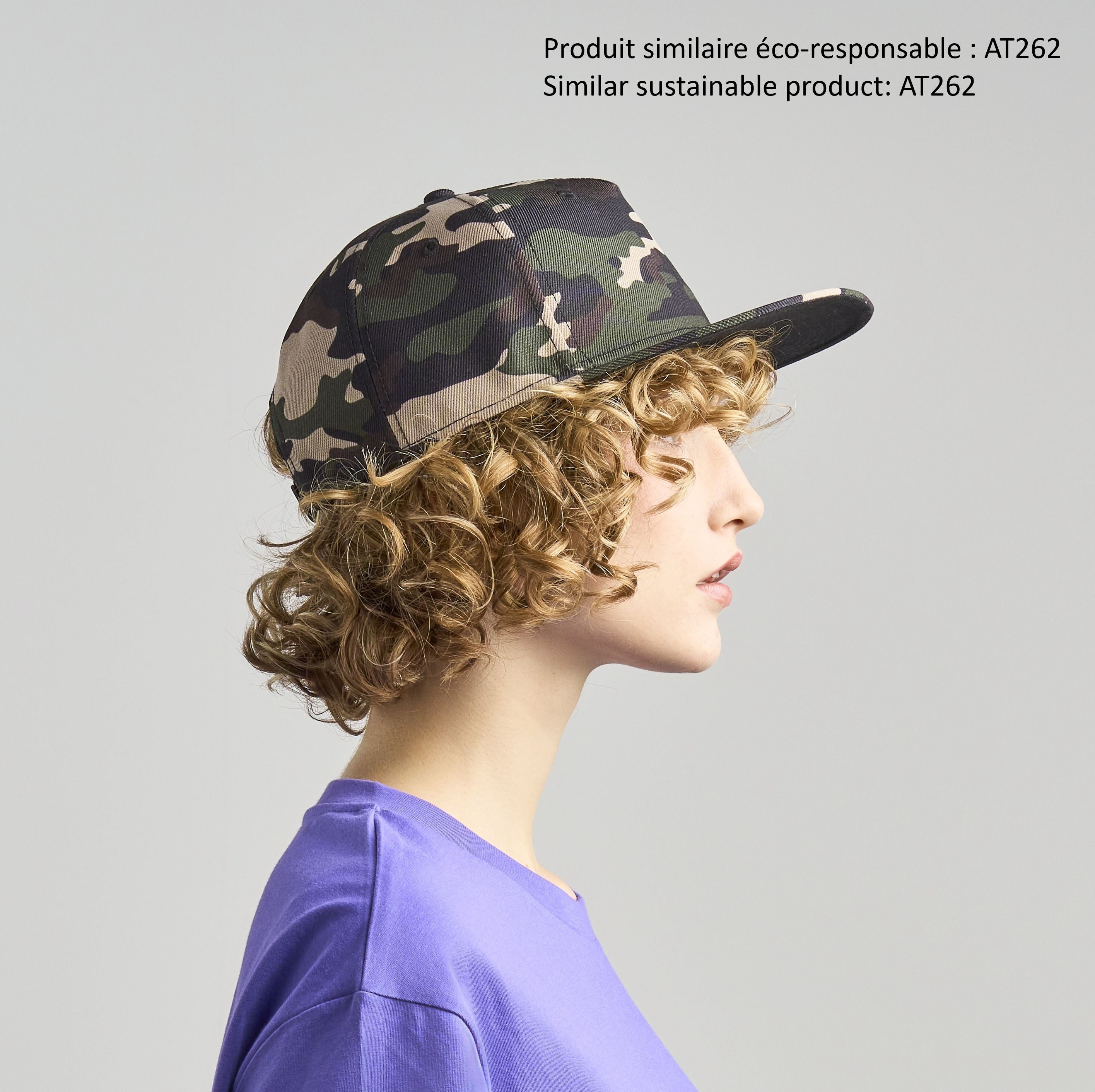 Casquette visière plate 5 pans - ATLANTIS HEADWEAR - #AT090