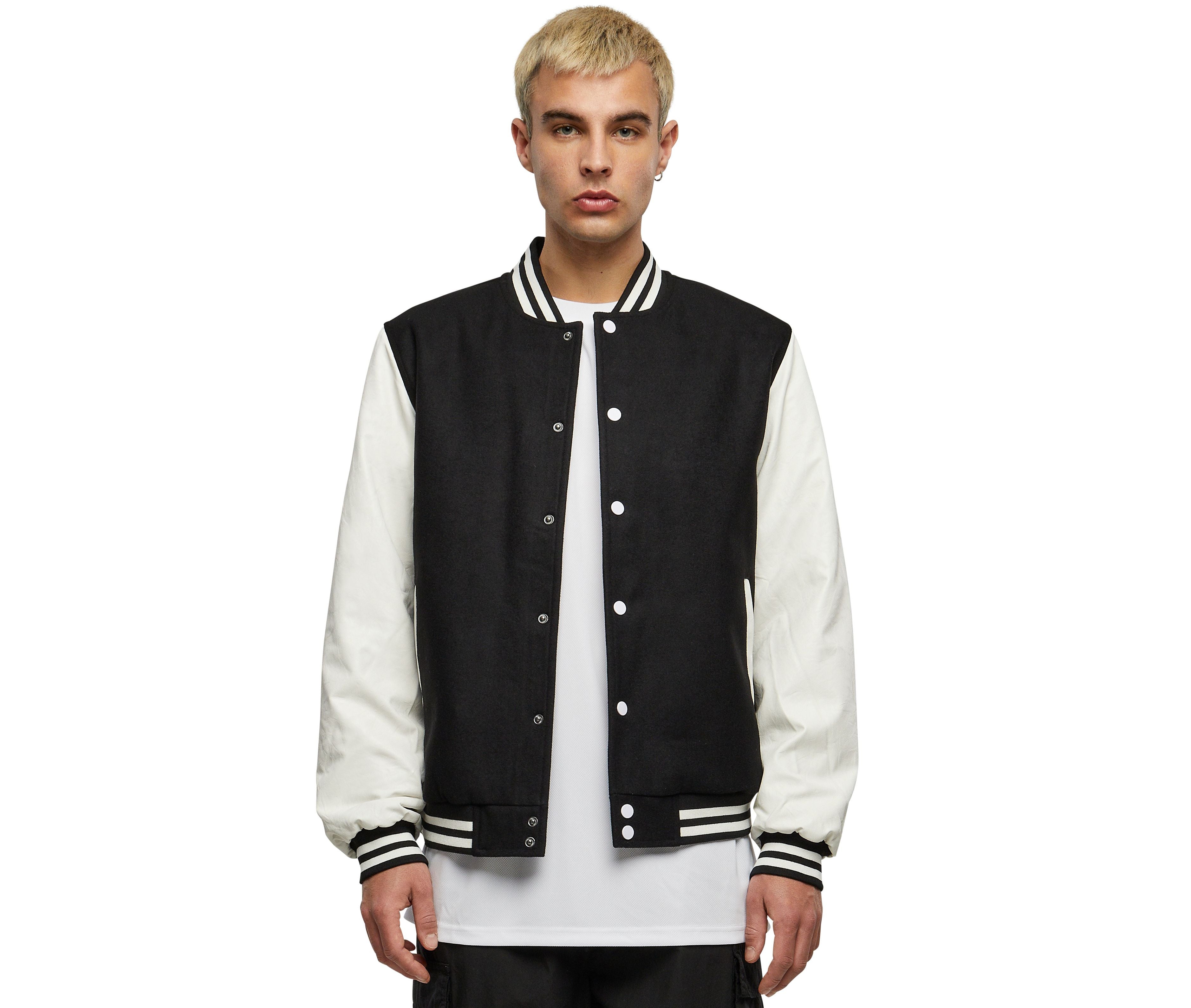 Veste baseball en simili cuir - BUILD YOUR BRAND - #BY269