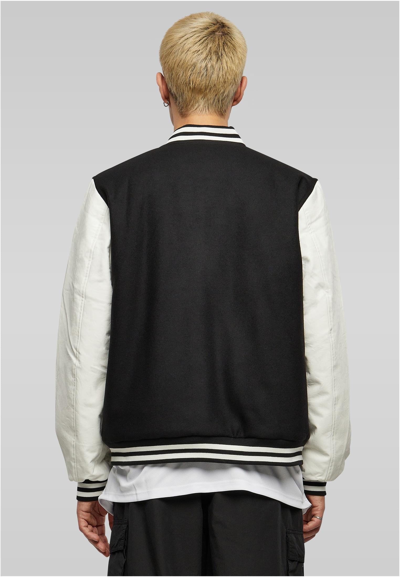 Veste baseball en simili cuir - BUILD YOUR BRAND - #BY269