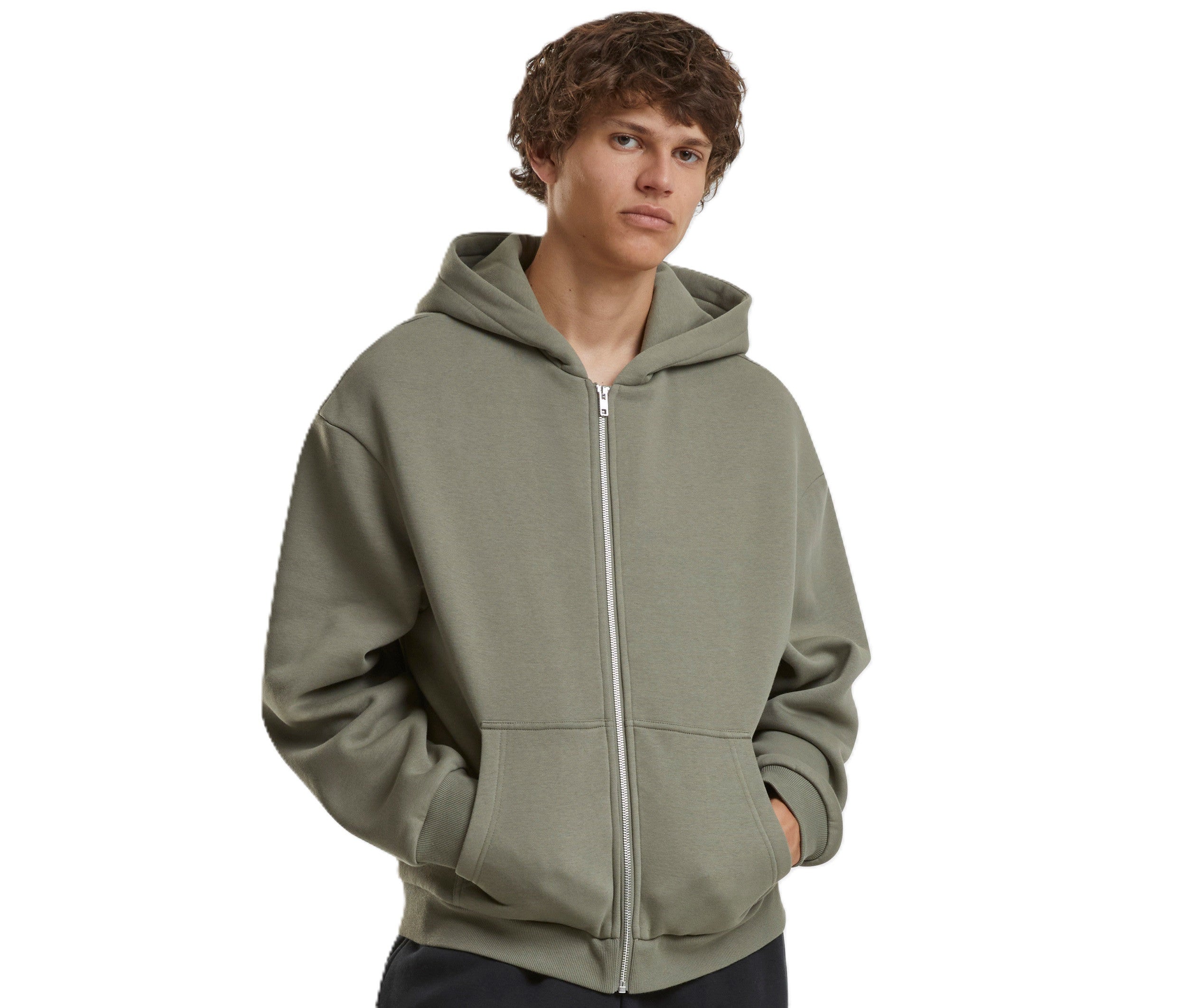 FLUFFY ZIP HOODY - BUILD YOUR BRAND - #BY285
