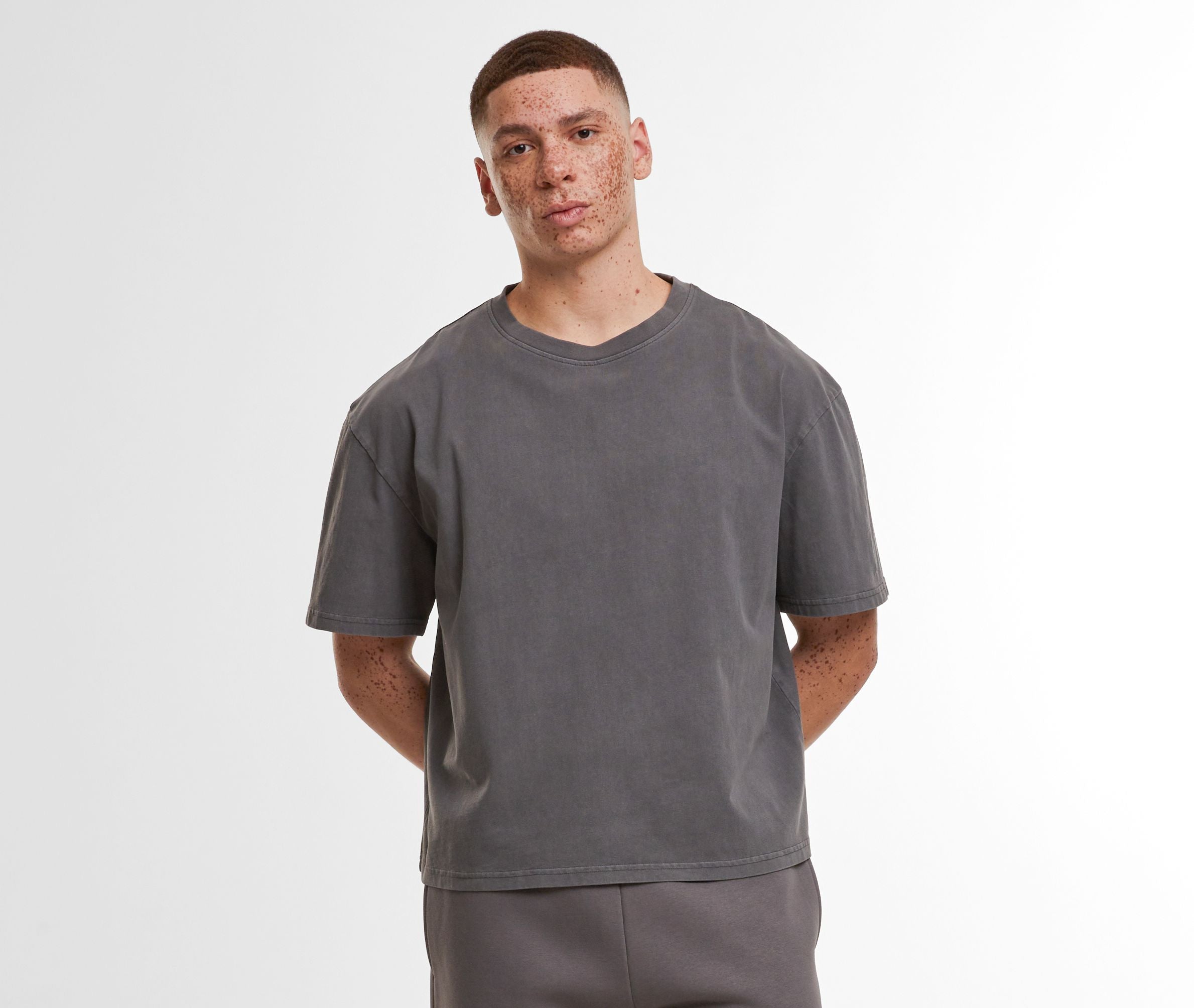 Tee-shirt court oversize vintage - BUILD YOUR BRAND - #BY435