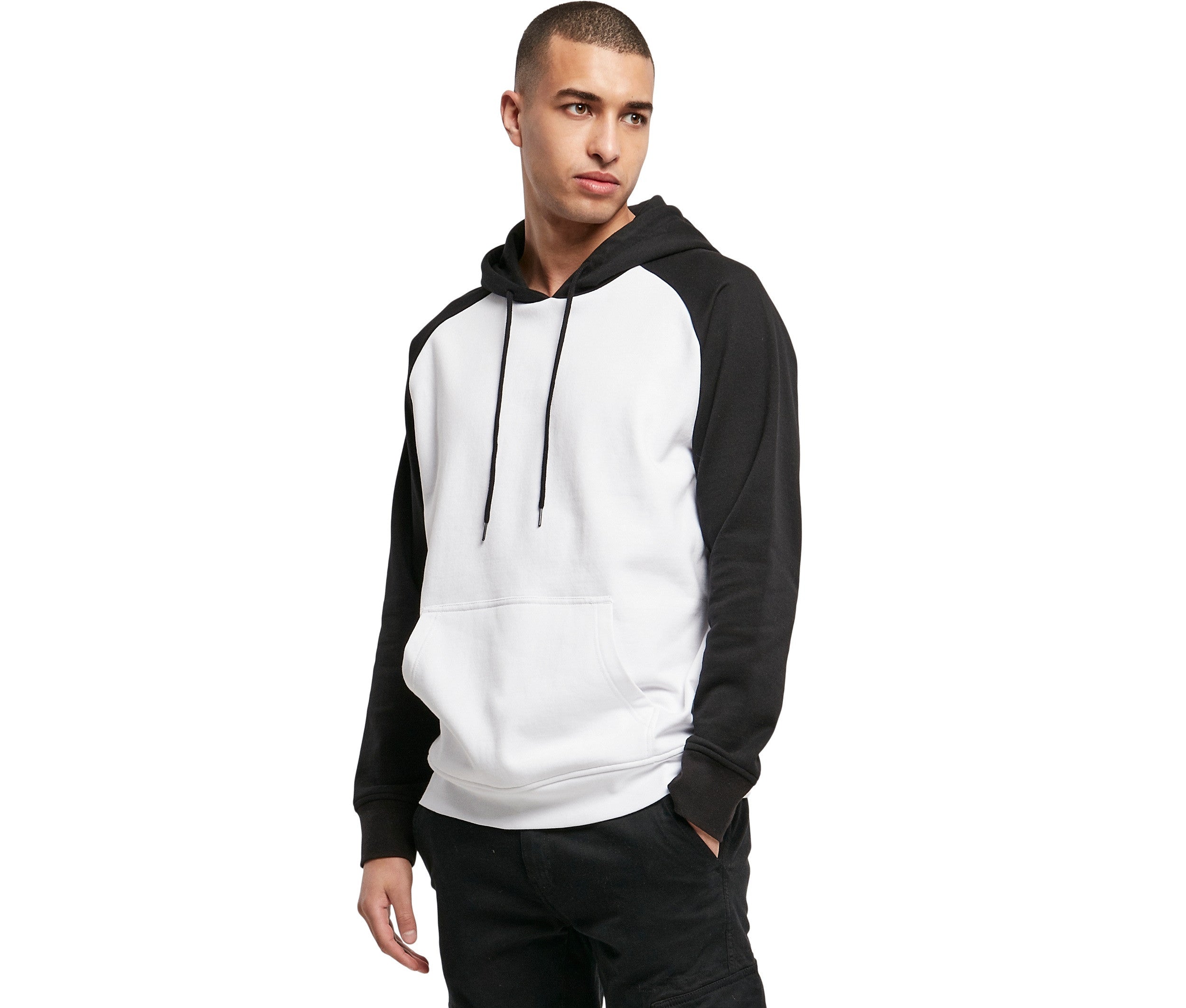 Sweat capuche et manches contrastées - BUILD YOUR BRAND - #BYB005