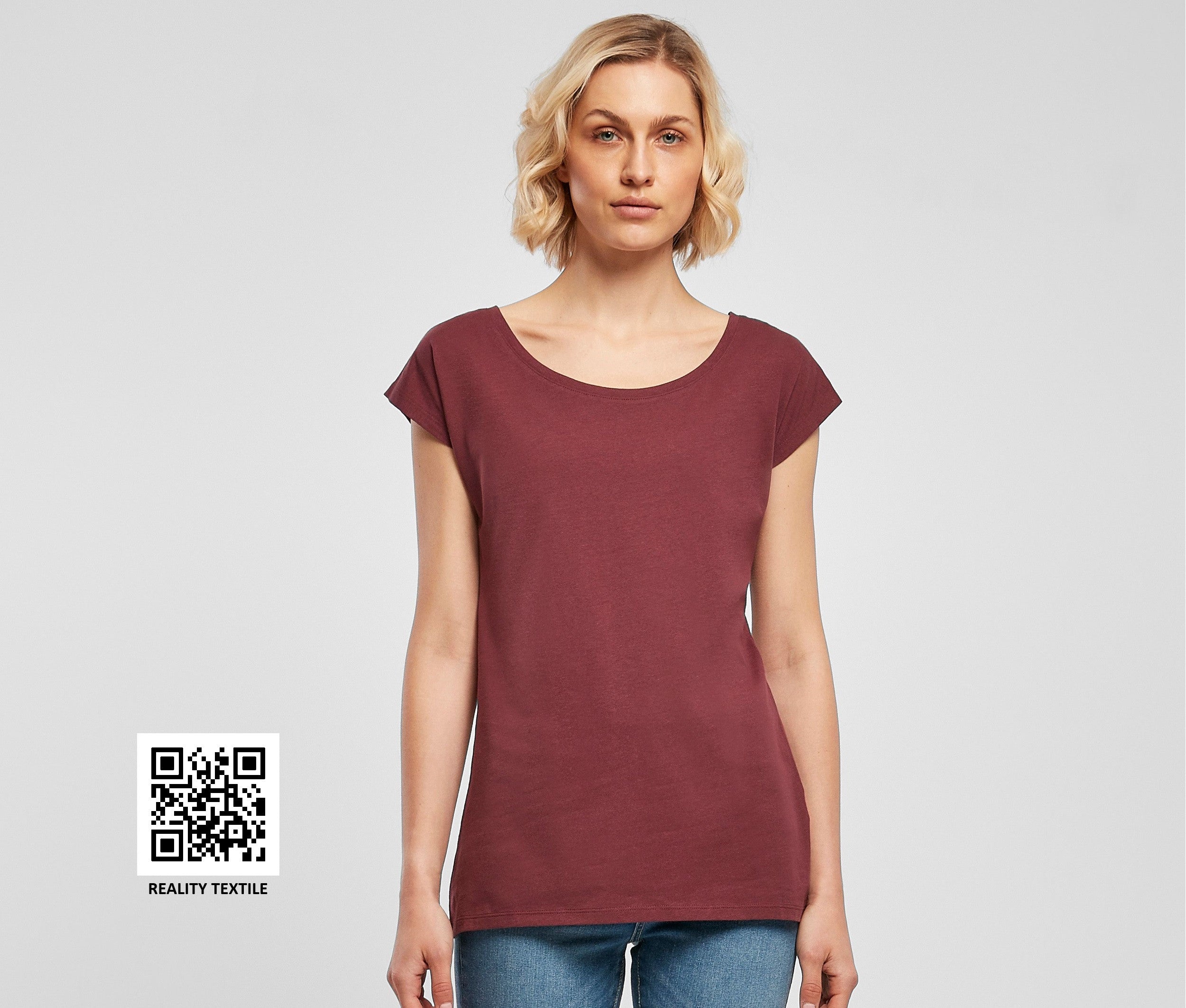 Tee-shirt encolure large - BUILD YOUR BRAND - #BYB013