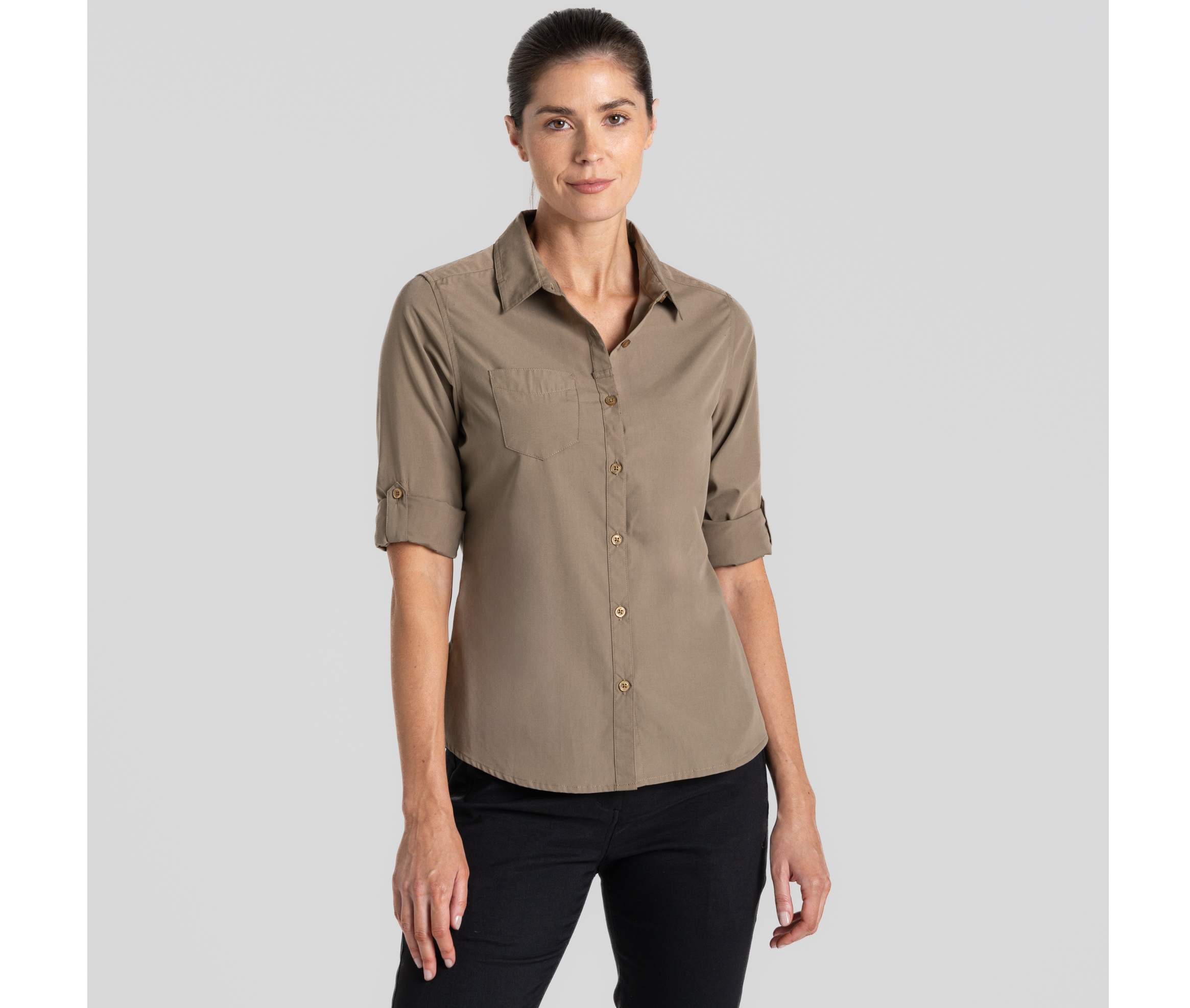Chemise manches longues en polyester recyclé femme - CRAGHOPPERS - #CES002