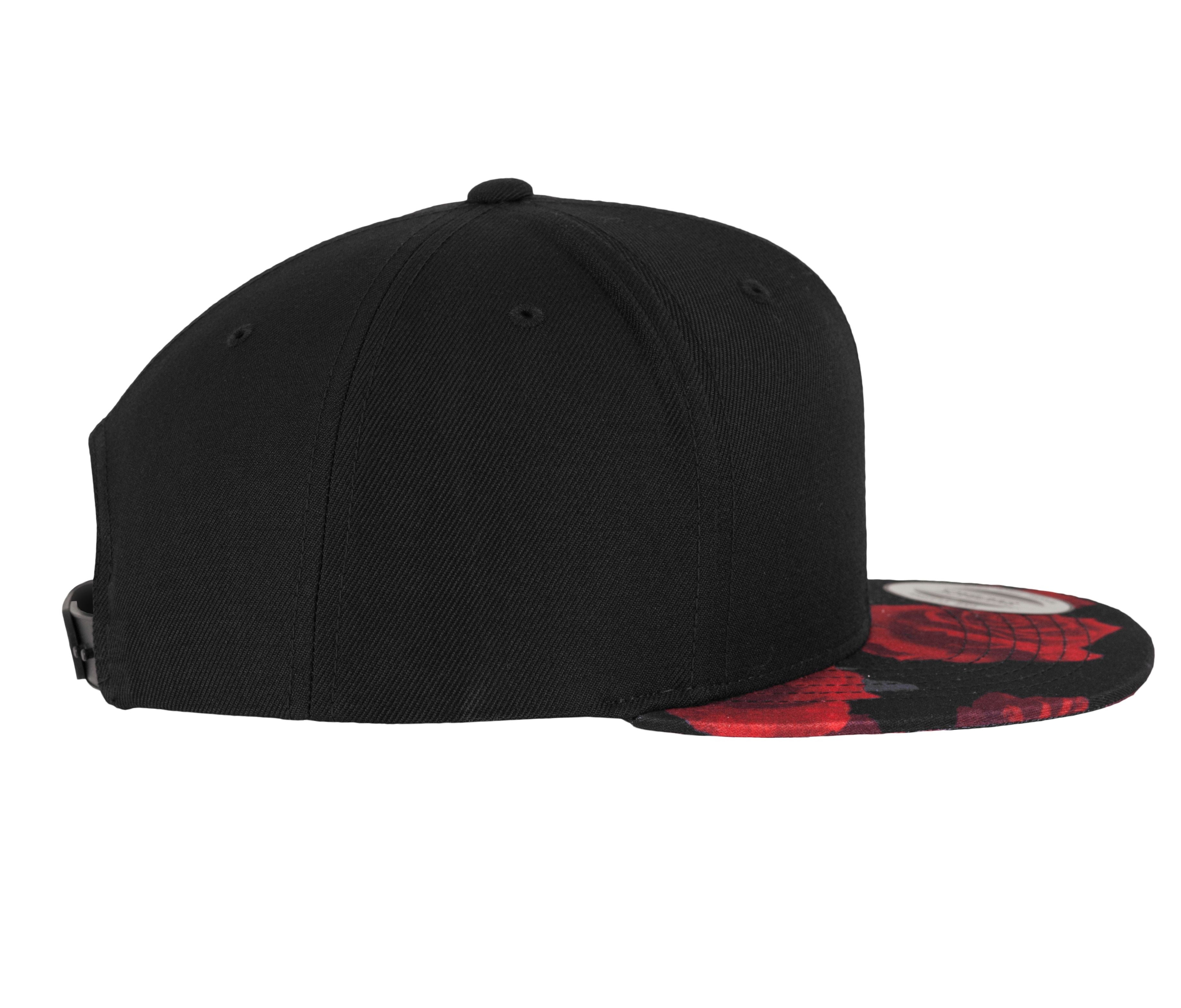 Casquette 6 pans impression rose sur la visière - FLEXFIT - #F6089R