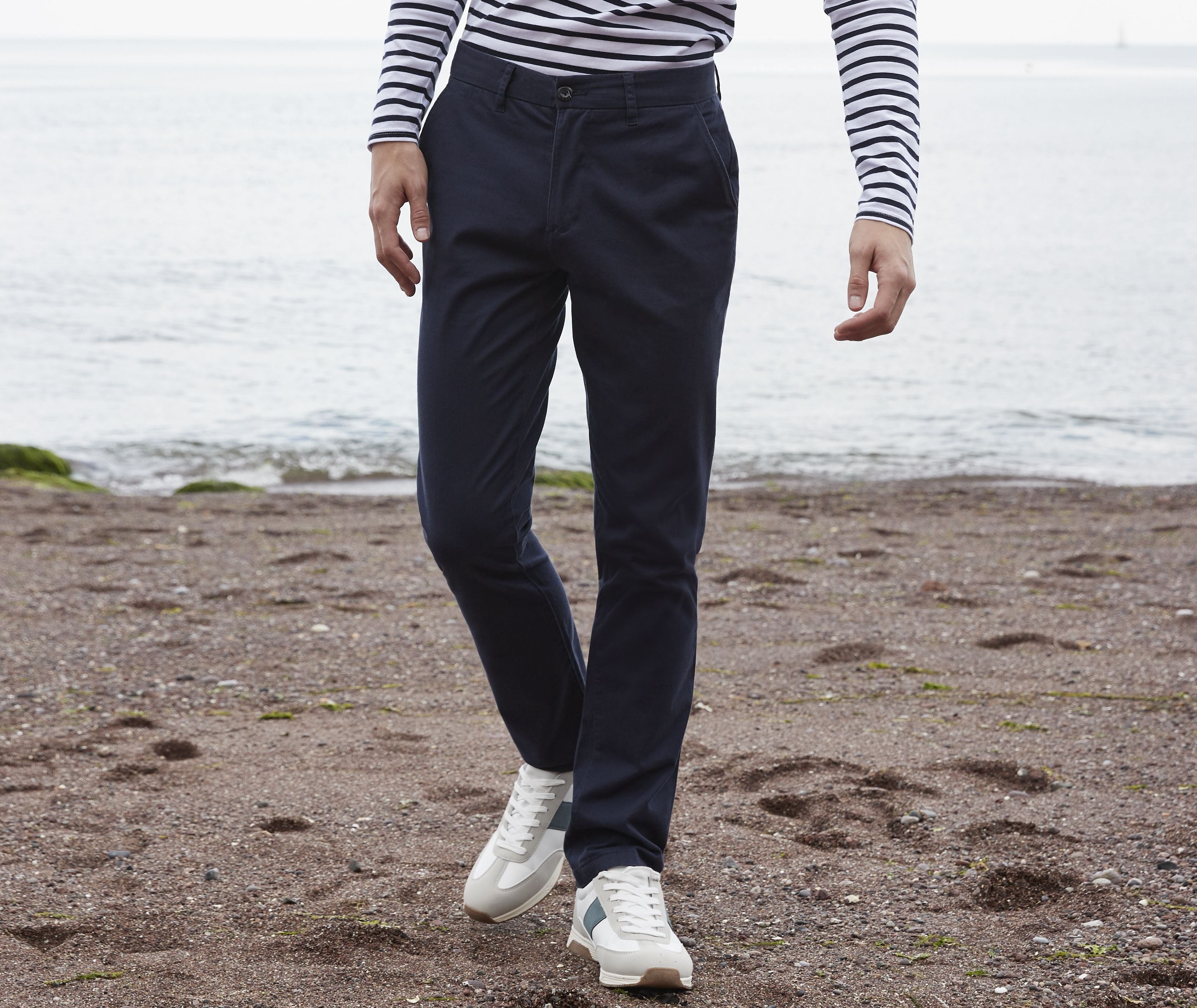 Pantalon stretch homme sans pince - FRONT ROW - #FR621
