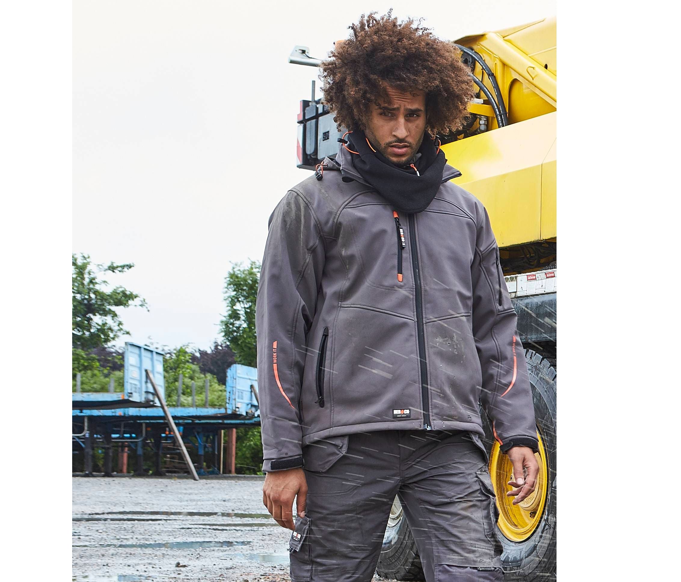 Veste Softshell 3 couches à capuche - HEROCK - #HK150