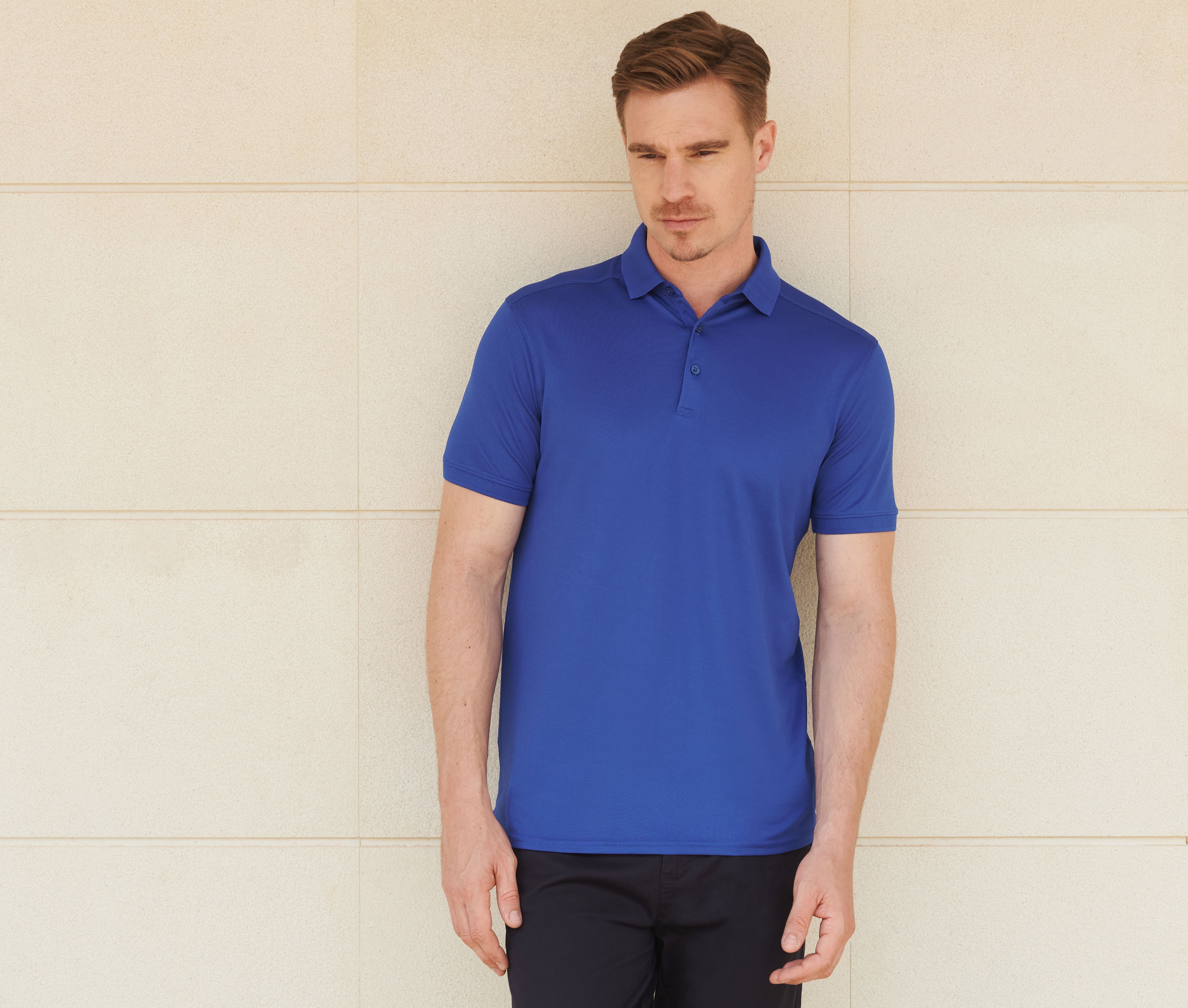 Polo homme en polyester stretch - HENBURY - #HY460