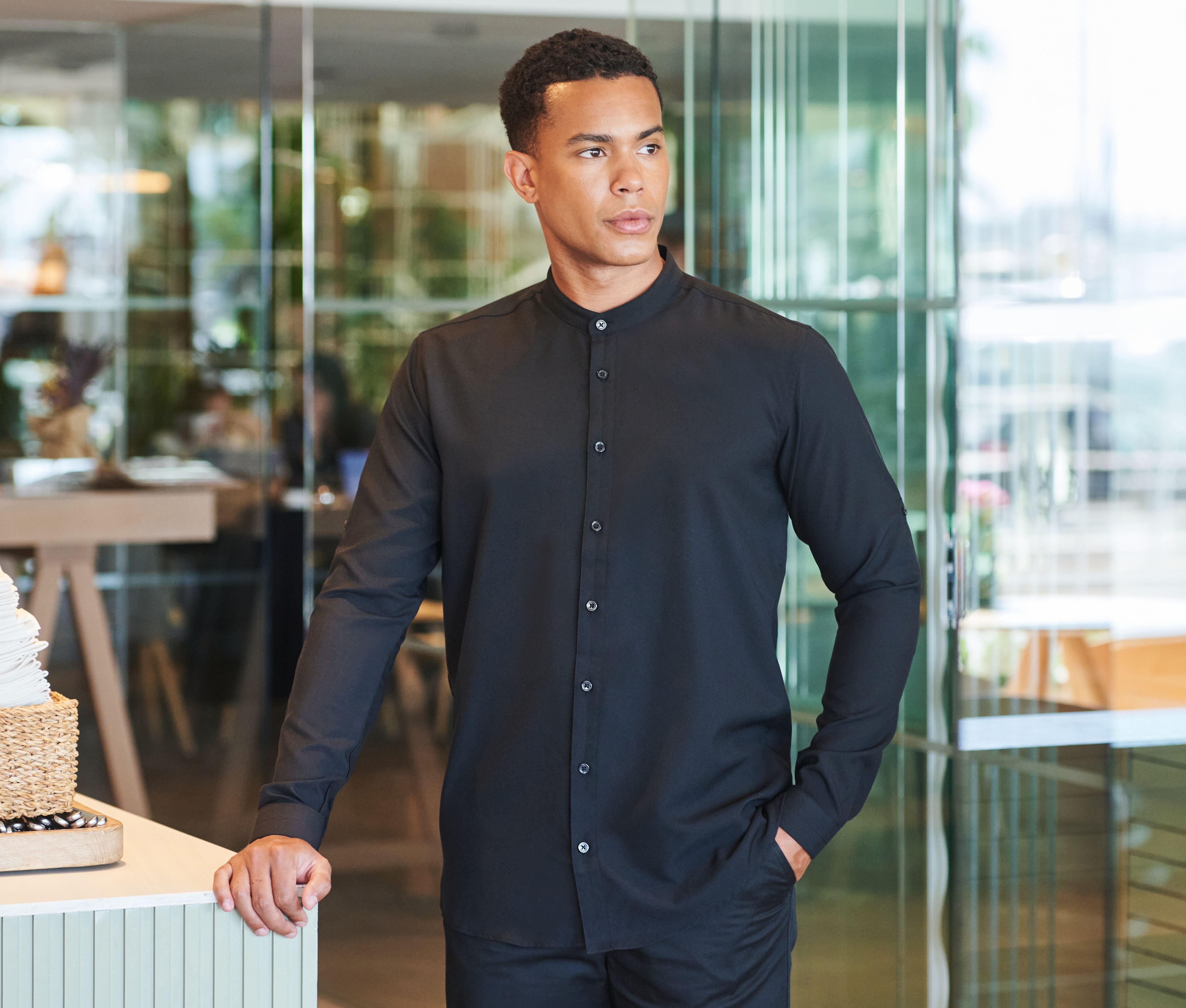 Chemise homme col mao - HENBURY - #HY592