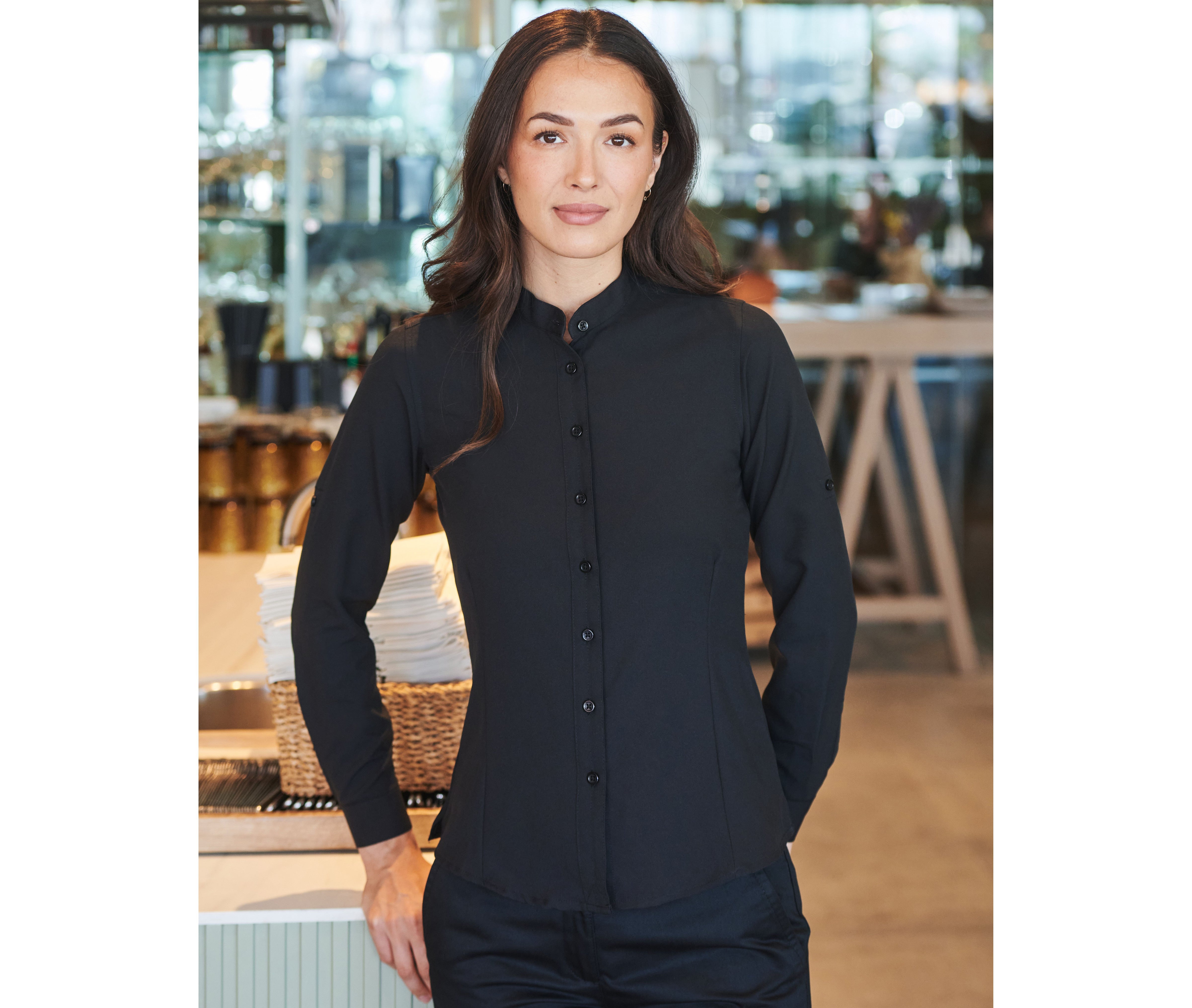 Chemise femme col mao - HENBURY - #HY593