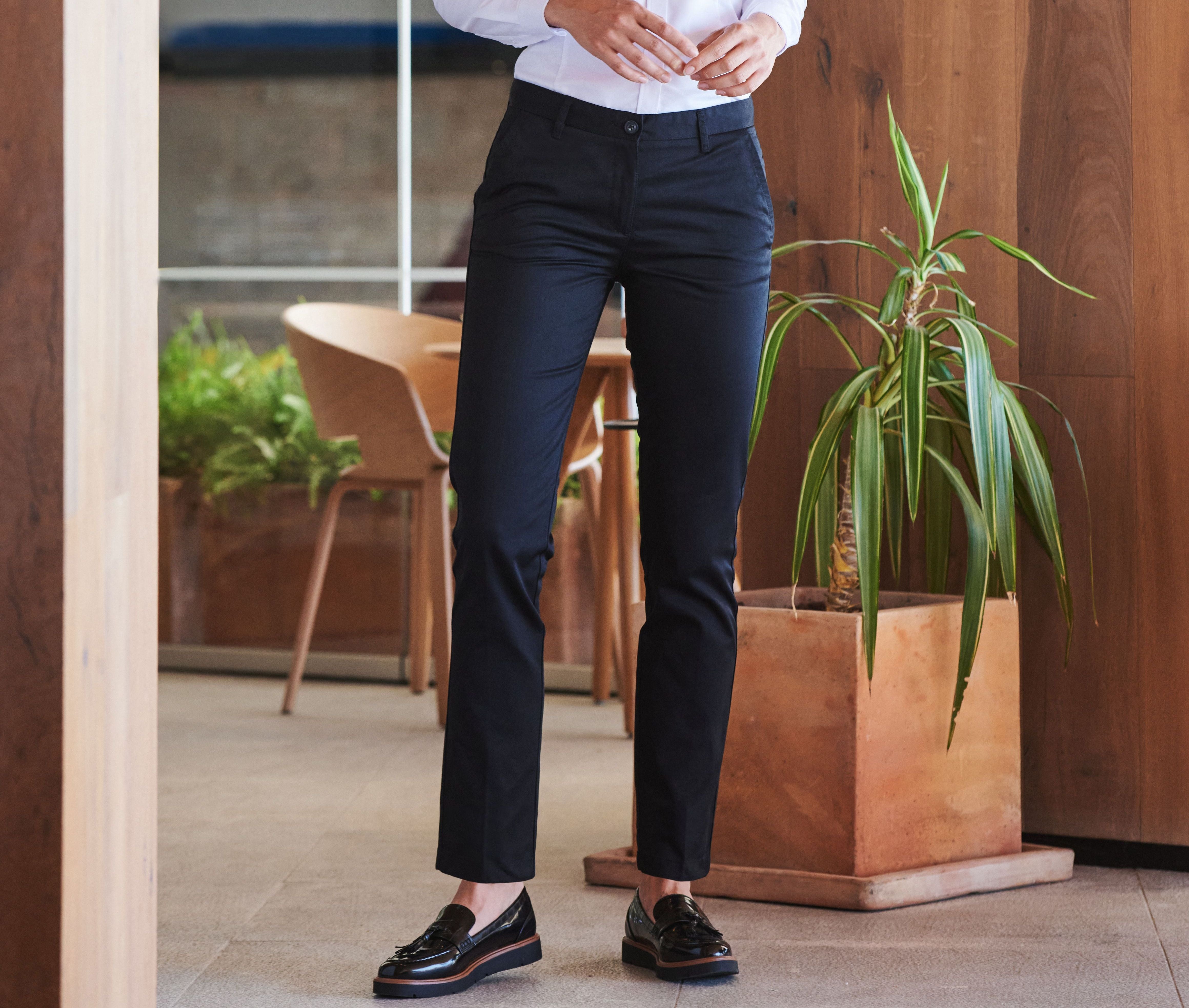 Pantalon femme chino polycoton - HENBURY - #HY641