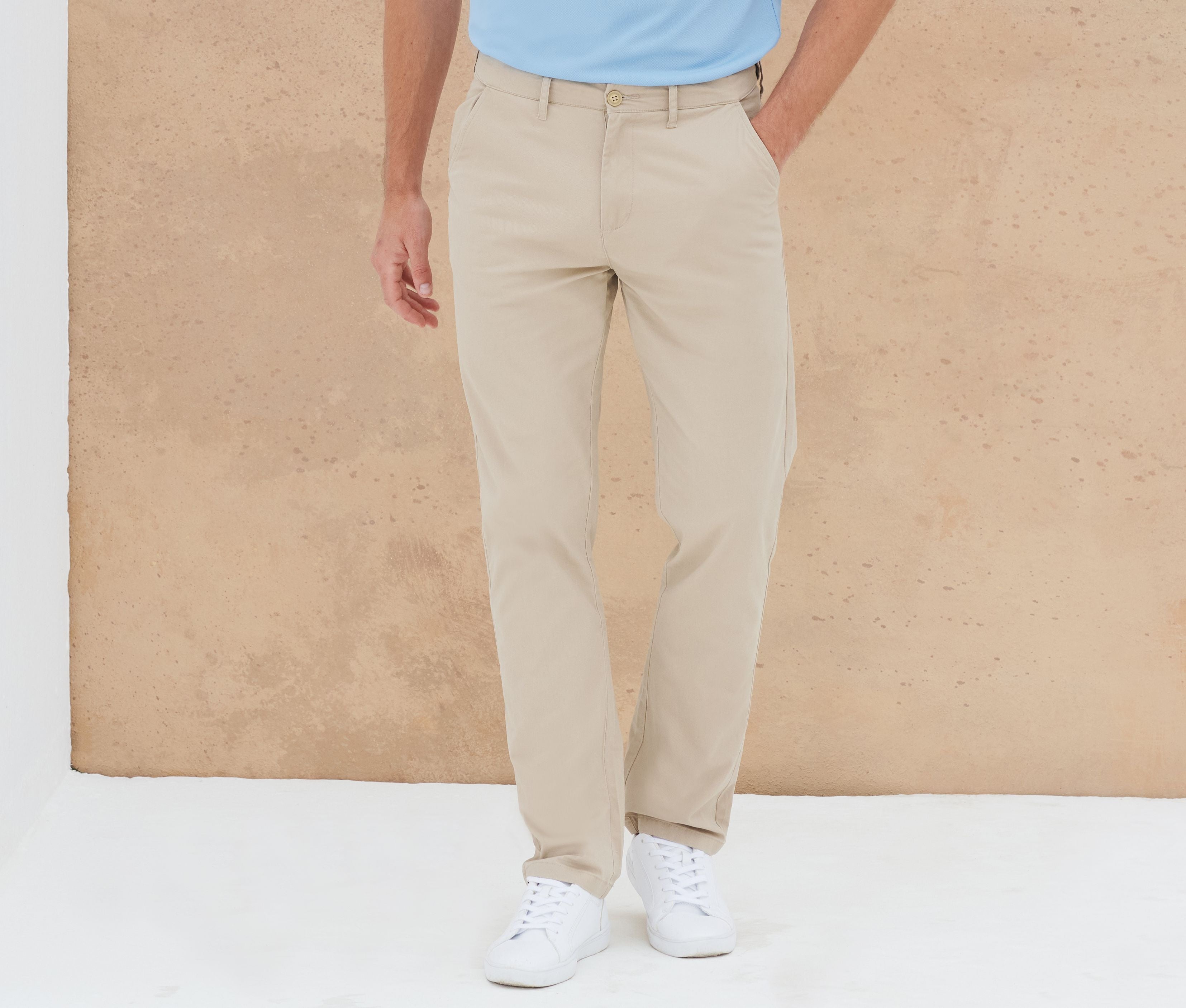 Pantalon homme chino ceinture ajustable - HENBURY - #HY650