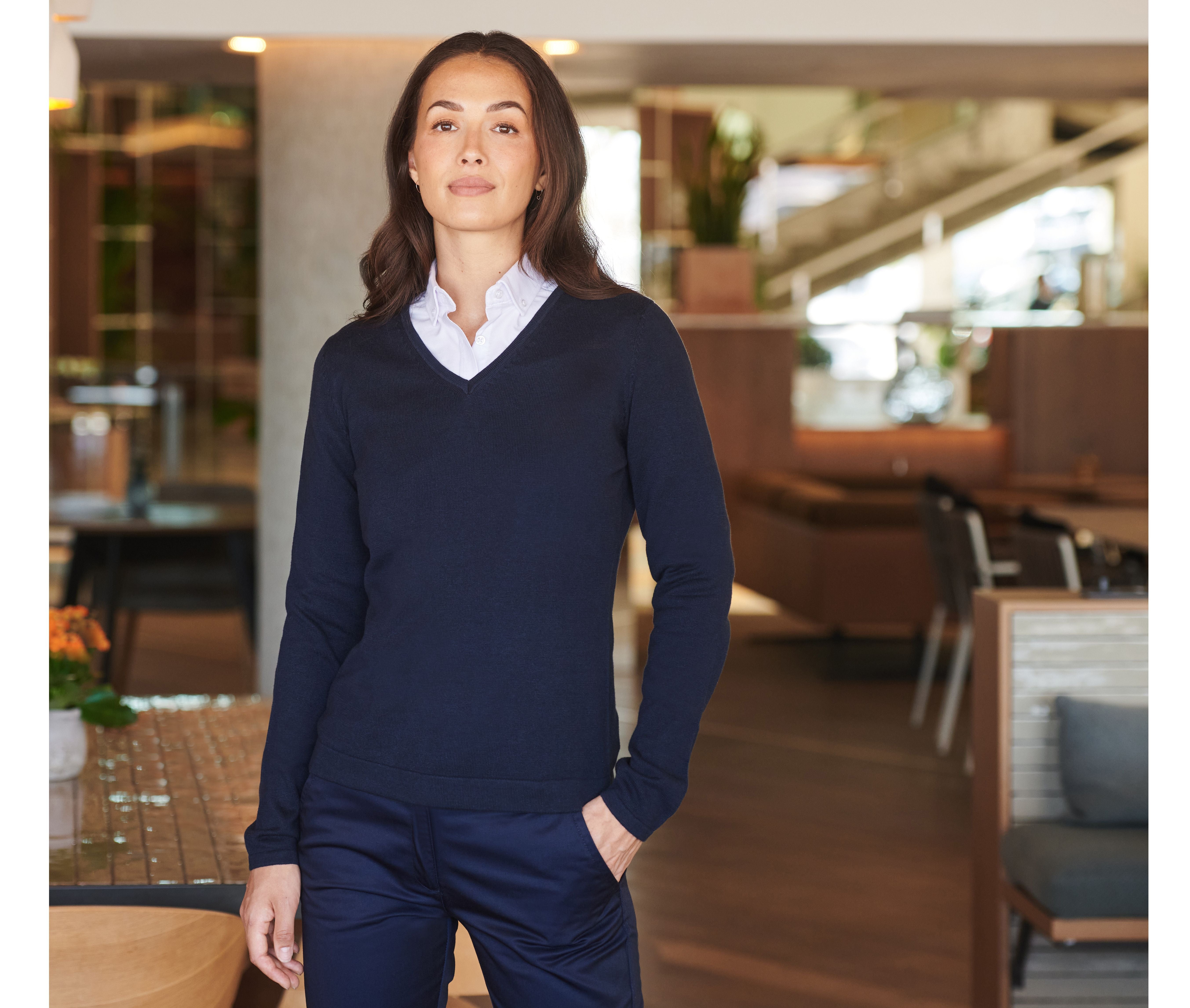 Pull col V femme - HENBURY - #HY721