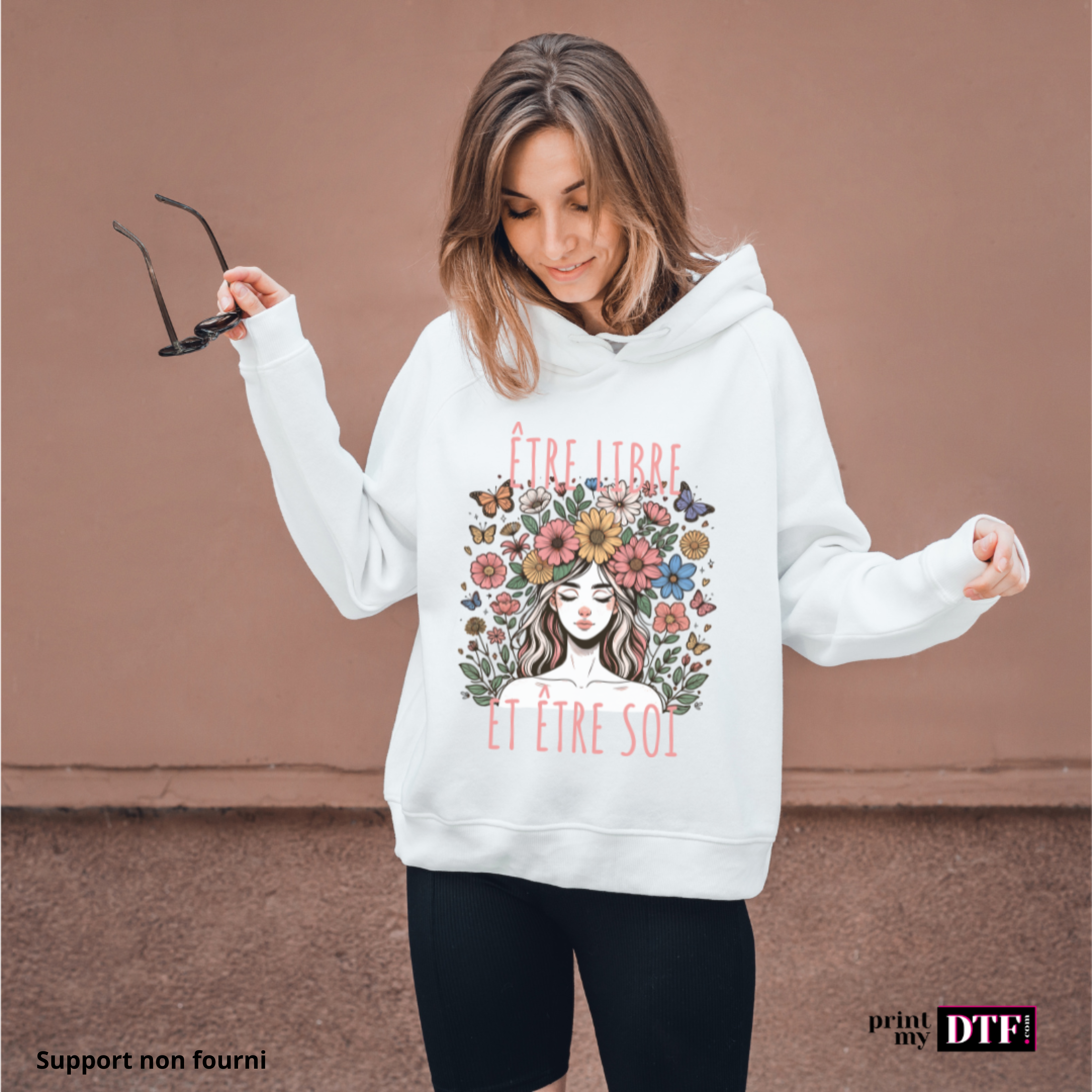 Sweat-shirt en polyester personnalisé avec transfert DTF