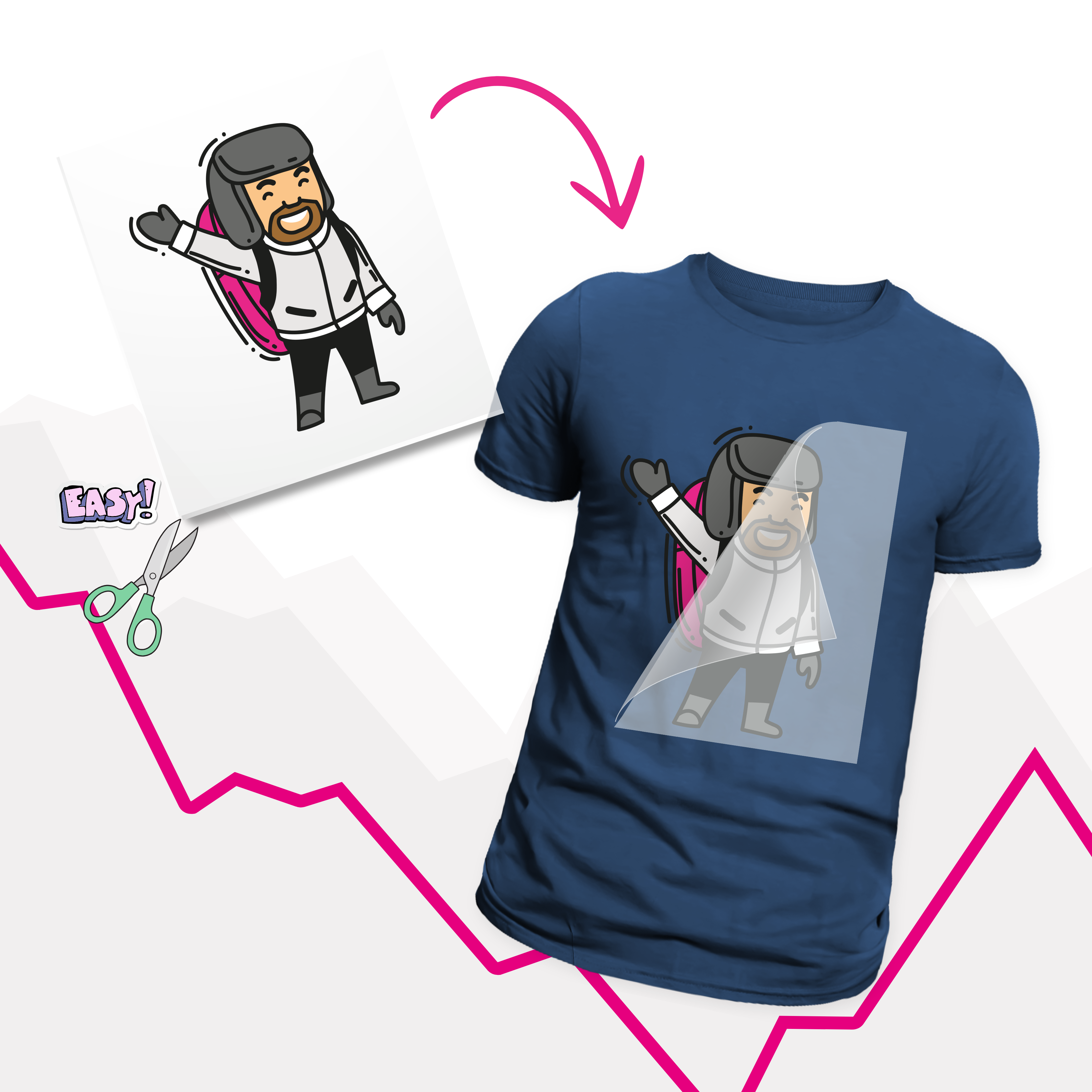 Impression DTF au logo - Easy order